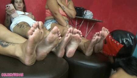 3 Girls Dirty Feet and Shoes (Lezdom) # HD WMV - Girls Fetish Br