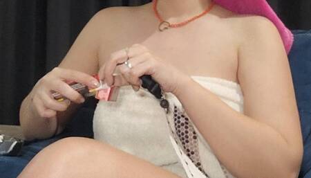 All I want to do now is smoking my beloved cigarette - after shower, wrapped in towel