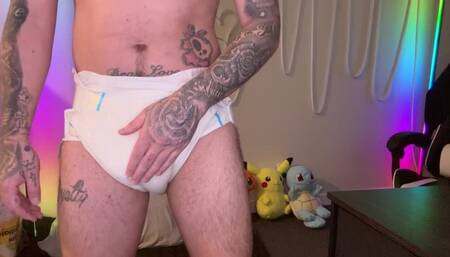 Desperate Diaper Boy Wets