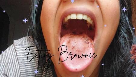 Eating brownie