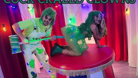 COCK CRAZED CLOWNS FUCK ON STAGE! ENDS WITH HUGE CREAMPIE!
