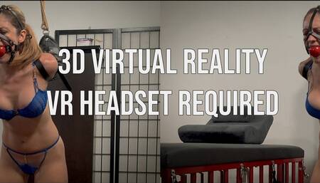 Gagged Girls VR: Alba Zevon Ball Gag Bondage with Rope and Harness Gag (3D Video)
