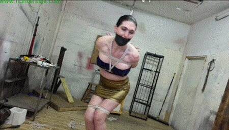 TSlut wrapped in plastic for flogging and bound orgasms (MP4 HD 6000kbps)