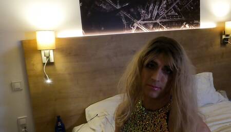 Trixy Sissy Babe as a Slut Welcomes You in a Hotel