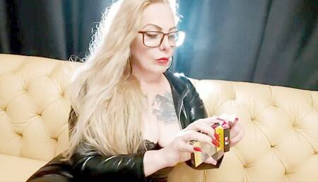 ***** Djarum Black **** Nose exhales  ***** Leather Vinyl *Coughing *  Dangling * Long Drag