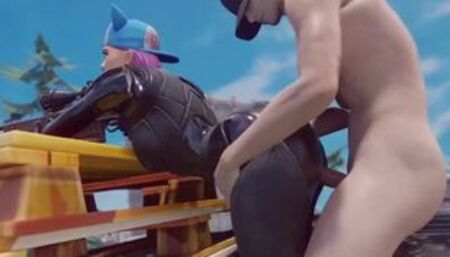 Fortnite Lynx Gets Interrupted Trying to Snipe Doggystyle Fucked