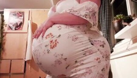 Triplet Belly Jumpsuit Turnaround