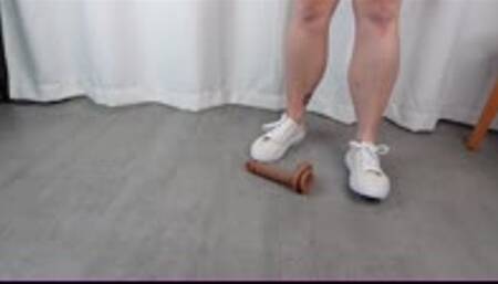 Dildo Crush in White Tennis Shoes and Tie Dye Tennis Shoes WMV 1080