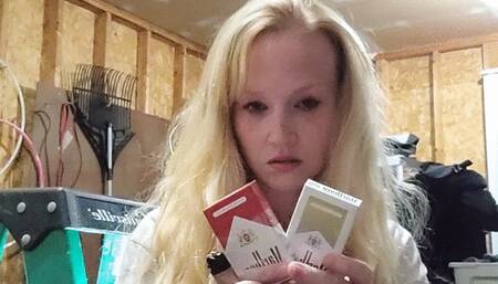 Chain smoking 2 Marlboro Red 100s