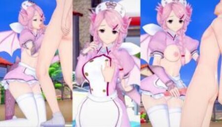 【エロゲーコイカツ！】遊戯王 ドラゴンメイド・ナサリー3DCG巨乳アニメ動画[Hentai Game Koikatsu!sunshine YuGiOh! Nurse Dragonmaid]