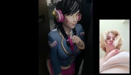 Dva gets fucked hard in the ass and she moans