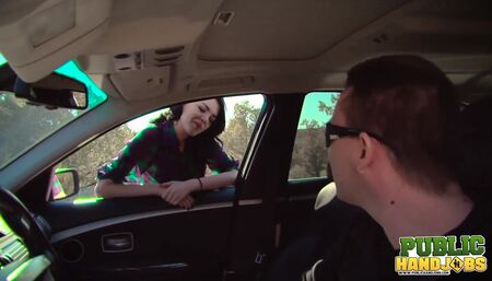 Stranded Ashton Haze Jerks Off Stranger - Public Handjobs