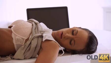 OLD4K. Old guy teaches MILF from Czech Republic Evelyn Neill making it