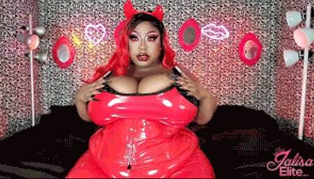 Sinful Sensual Red PVC BBW Bodytease