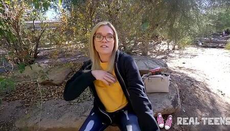 Real Teens - Nerdy Teen with Glasses Fucked POV Style