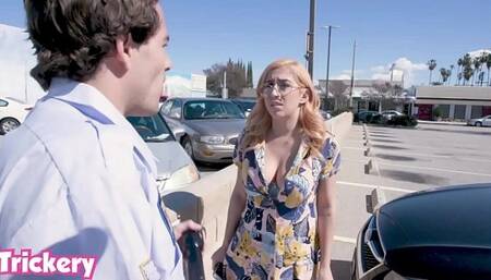 Trickery - April O'Neil on her Knees Sucking Dick to get out of a Ticket