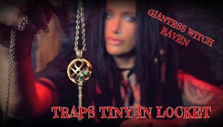 Giantess Witch Raven Traps Tiny in Locket