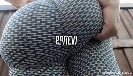 GODDESS FARTING IN TIKTOK GYM LEGGINGS PLUS WALKAWAY ASS WORSHIP WHILE BOYFRIEND FILMS