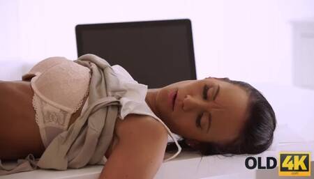 OLD4K. old Daddy Penetrates Smoking-hot Secretary in several Poses