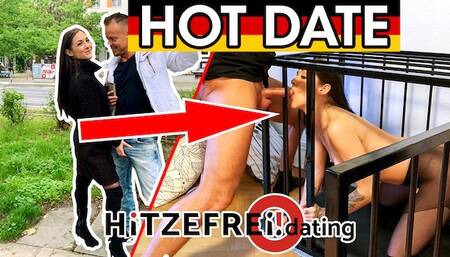 HITZEFREI.dating STREET-FUCK with GERMAN Brunette LULLU GUN