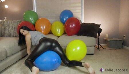 Sexy Big Balloons Sit Pop - Kylie Jacobs - MP4 1080p HD