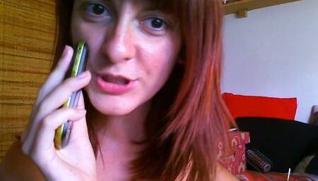 On the phone with my friend