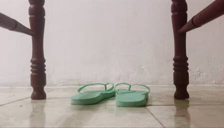 Wild Shoeplay in Flip Flops by Ara Part 2