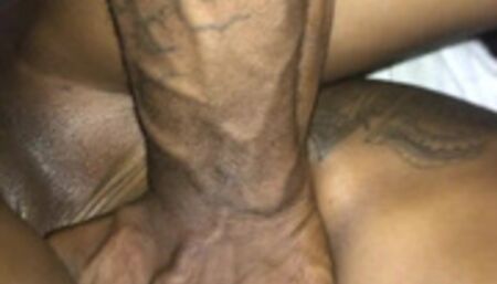 Ebony Squirt and running from dick