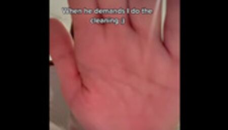 19 YEAR OLD STEP-SIS CUTIE WITH THICC ASS BENDS OVER TO DO THE CLEANING