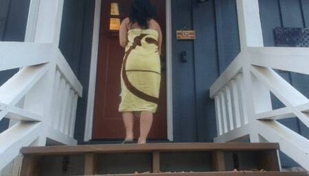 ENF in flipflops gets locked out and turned on by lost bet