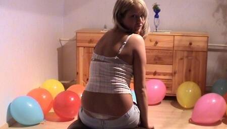 Jeanine - Sitting On Balloons And Popping Them