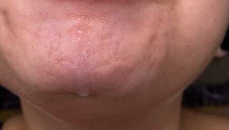 Betty Nettles shows off her slippery tongue and throat and swallows a gummy in this short clip!