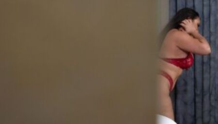 Busted my stepmom nude camming in a hotel