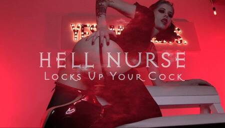 Hell Nurse Locks Up Cock