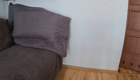 Sexy hairy long legs in high heels