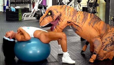 Camsoda - Hot MILF Stepmom Fucked by Trex in Real Gym Sex