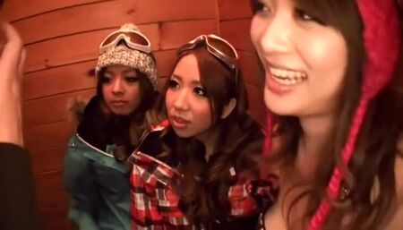 Dick sucking porn video featuring Akari Hoshino, Rin Aikawa and Wakana Kinoshita