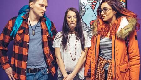 Fake Hostel Cuckqueen Loves Watching her Boyfriend Fuck Hot Slim Babe