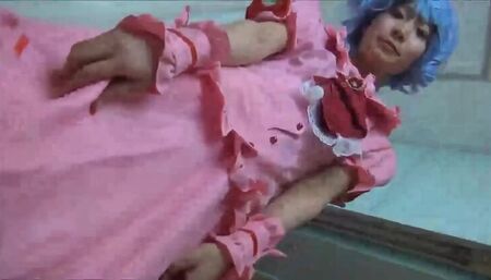 Cosplay Remilia Scarlet showing her panties