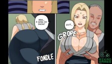 Naruto parody, Tsunade dando o corpo no Jogo