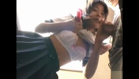 Ai Hiyoshi Hot Japanese schoolgirl has sex for fun