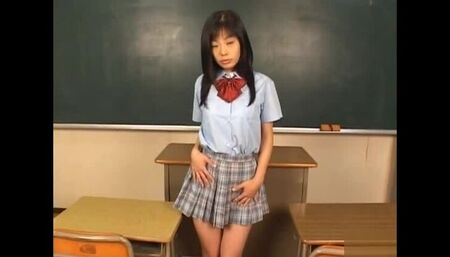 Nice teen Aya Seto classroom pussy stimulation