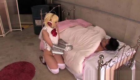 Sugar small titted Japanese Chika Arimura having a hot XXX cosplay experience