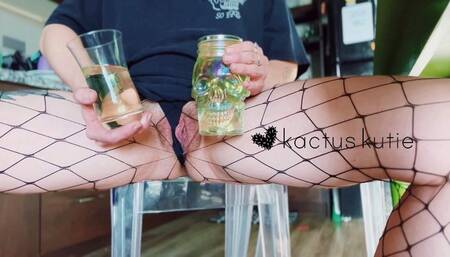 goth girl pees in cups