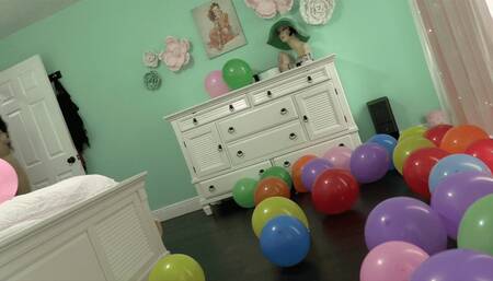 Sexy Lesbian Balloon Poppin Fun With Adara Jordin & Goddess Akasha (SD 720p WMV)