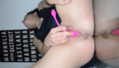 Petite Slut Vanessa Cliff Squirts on Glass Table