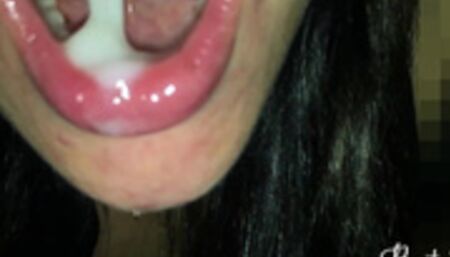 Stepsister sucks my dick under the covers until my girlfriend sees