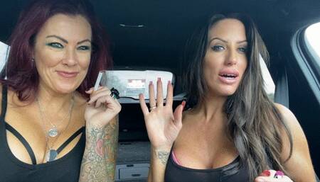 You recieve a naughty video from the 2 Smoking Milfs