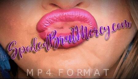 Hot Pink Liquid Lipstick Lips Sniffing Close-up (HD) MP4