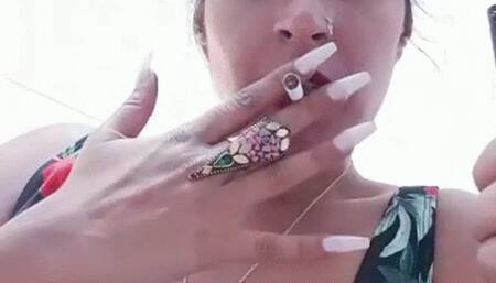 Chastity Queen Smoking POV